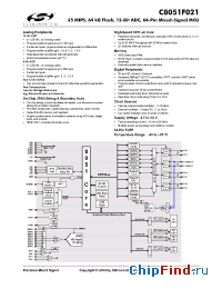Datasheet C8051F021 производства Silicon Lab.